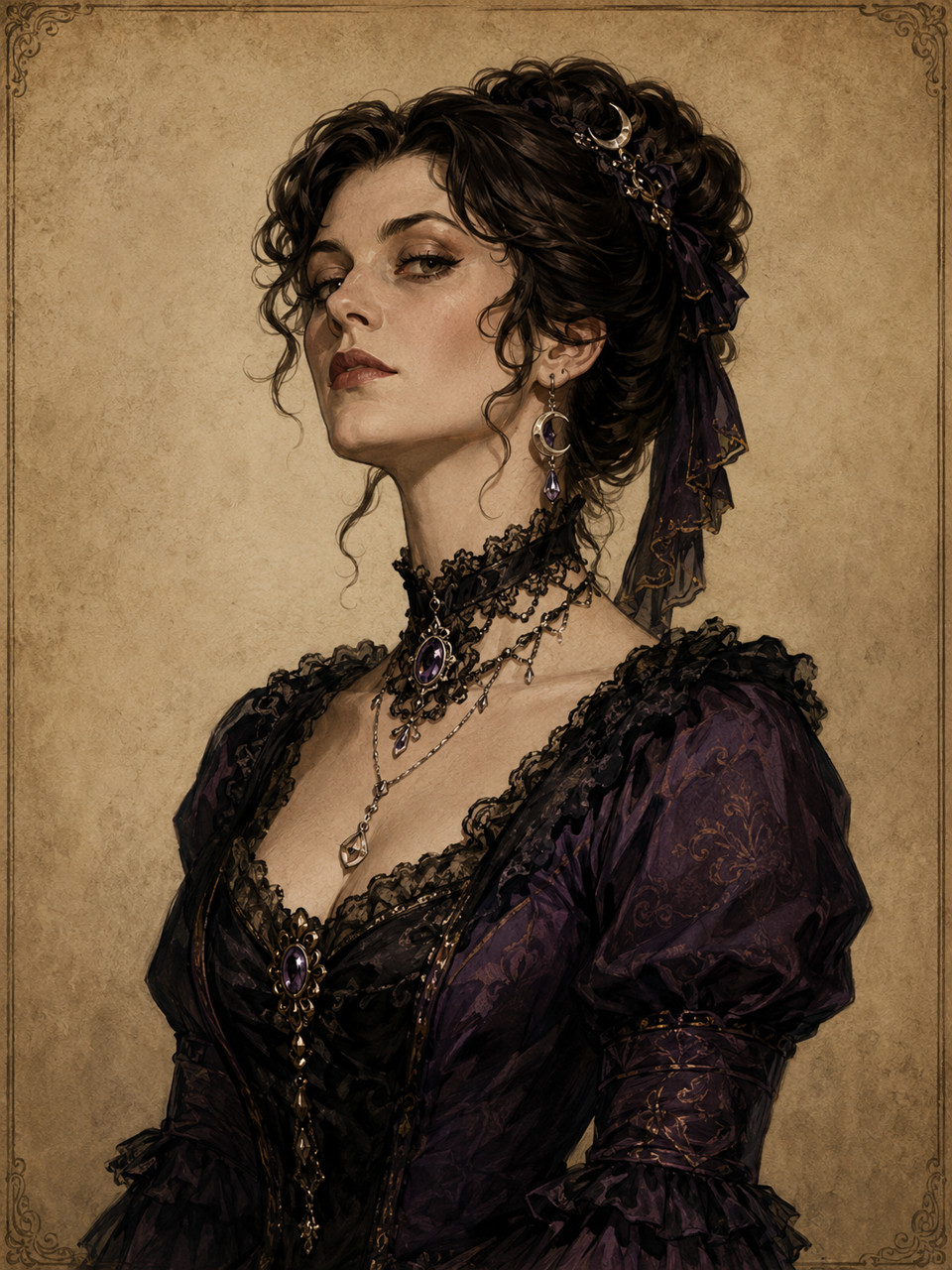 Lady in violet
