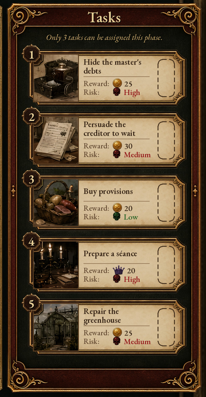 Tasks panel