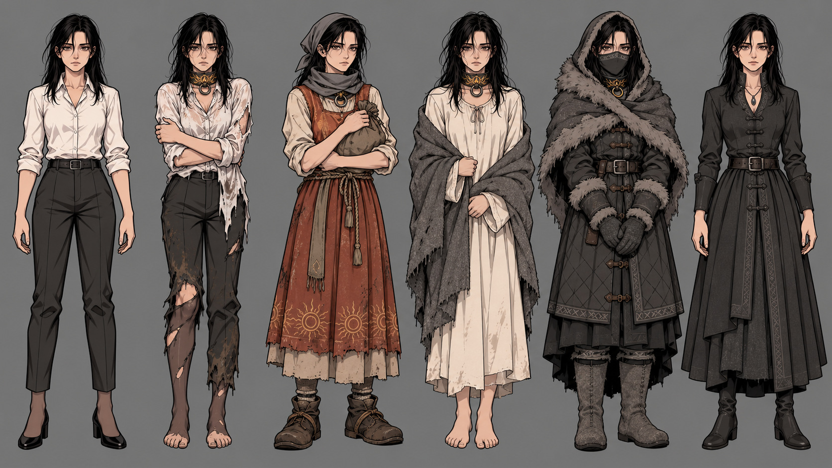 Costumes through the book