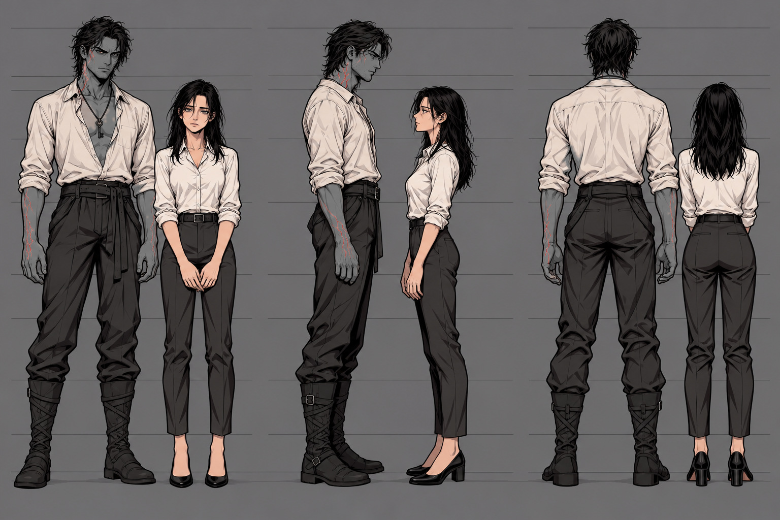 Height chart: Rein and Ashley