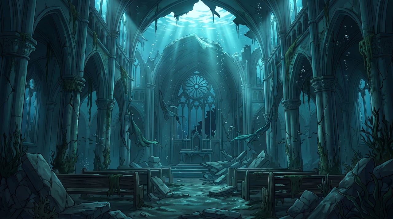 Drowned Bride: flooded cathedral