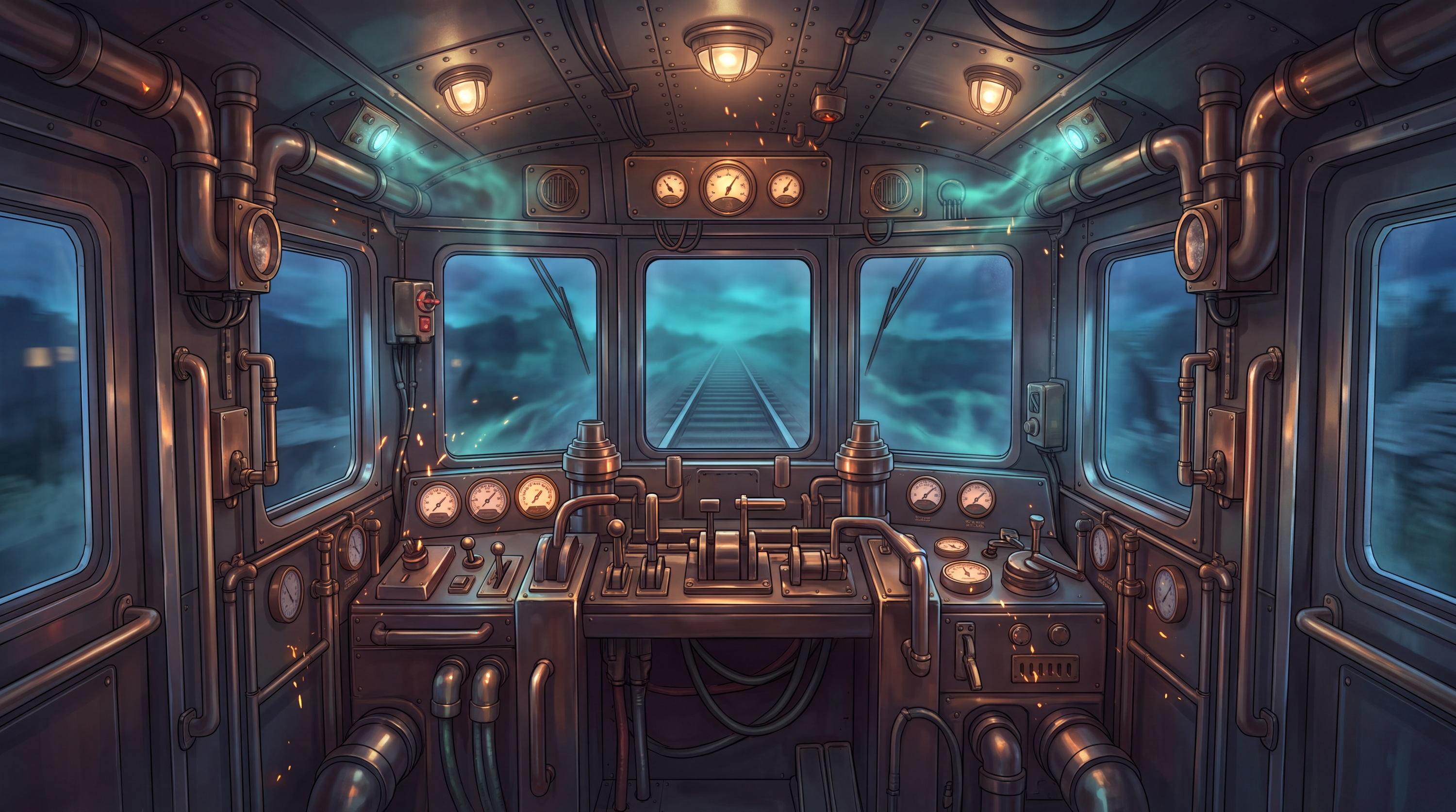 Ghost Train: the driver's cab
